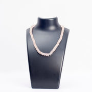 Rose Quartz Oval Beads Necklace 8mm Love Rocks Necklace
